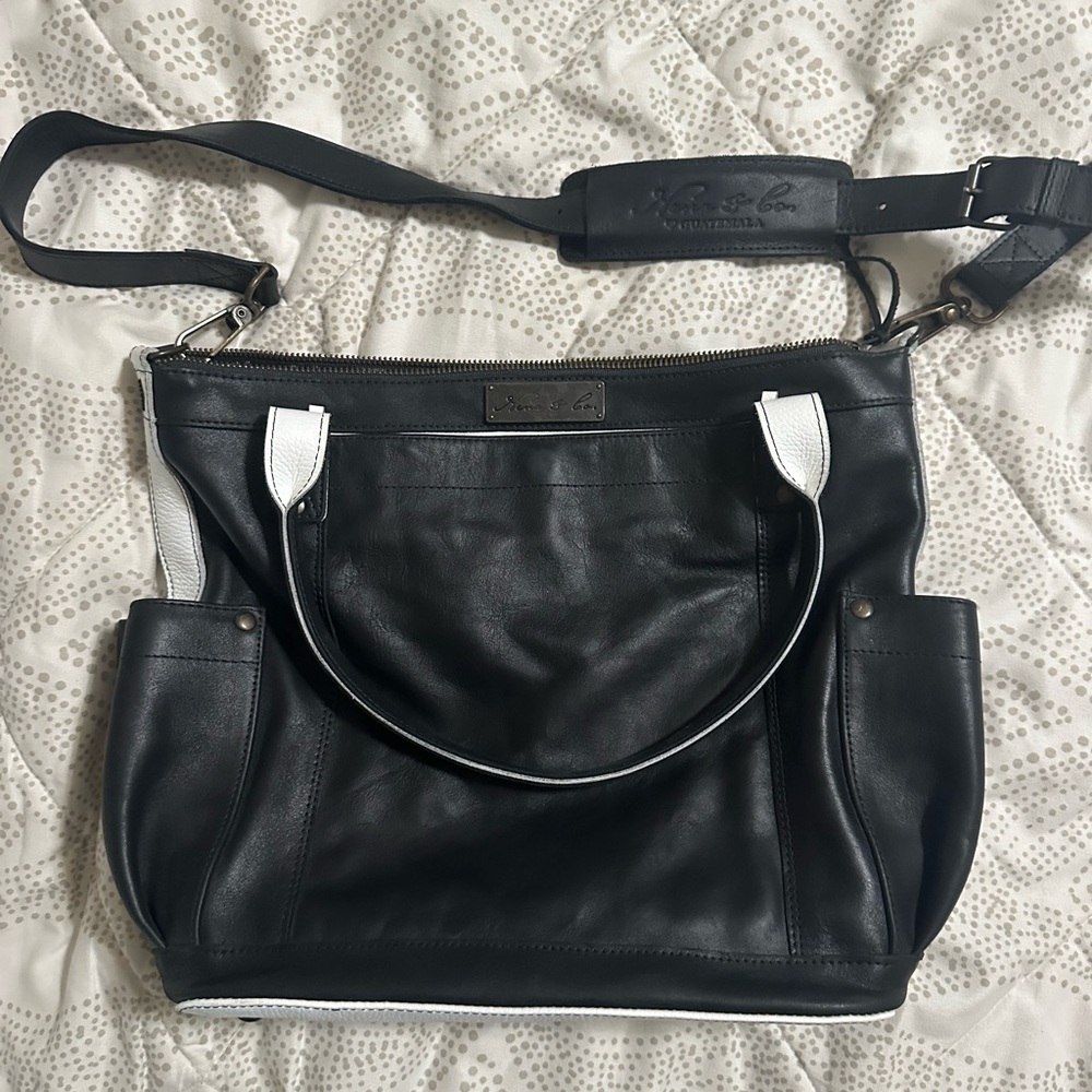 Nena & Co. Black and White Crossbody Bag